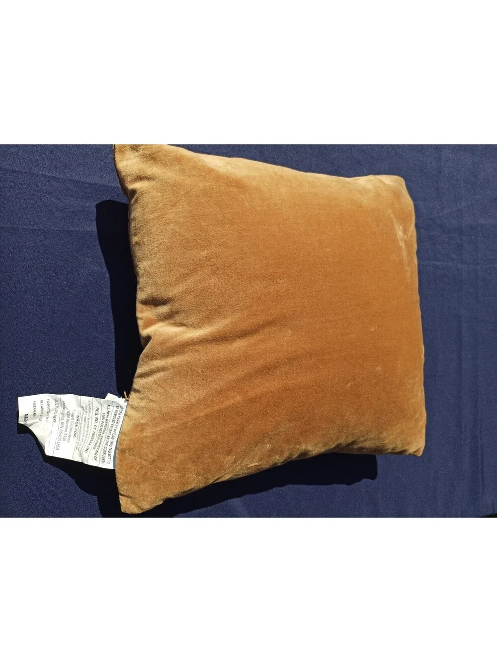 Burnt Orange Velvet Throw Pillow 18